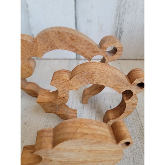 Wooden standing pigs puzzle family home decor set farm home decor - Picture 6 of 10